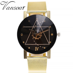 Casual Quartz Stainless Steel Band Marble Strap Watch Analog Wrist Watch